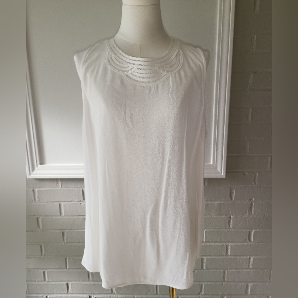 Daniel Rainn White Sleeveless Tank Top